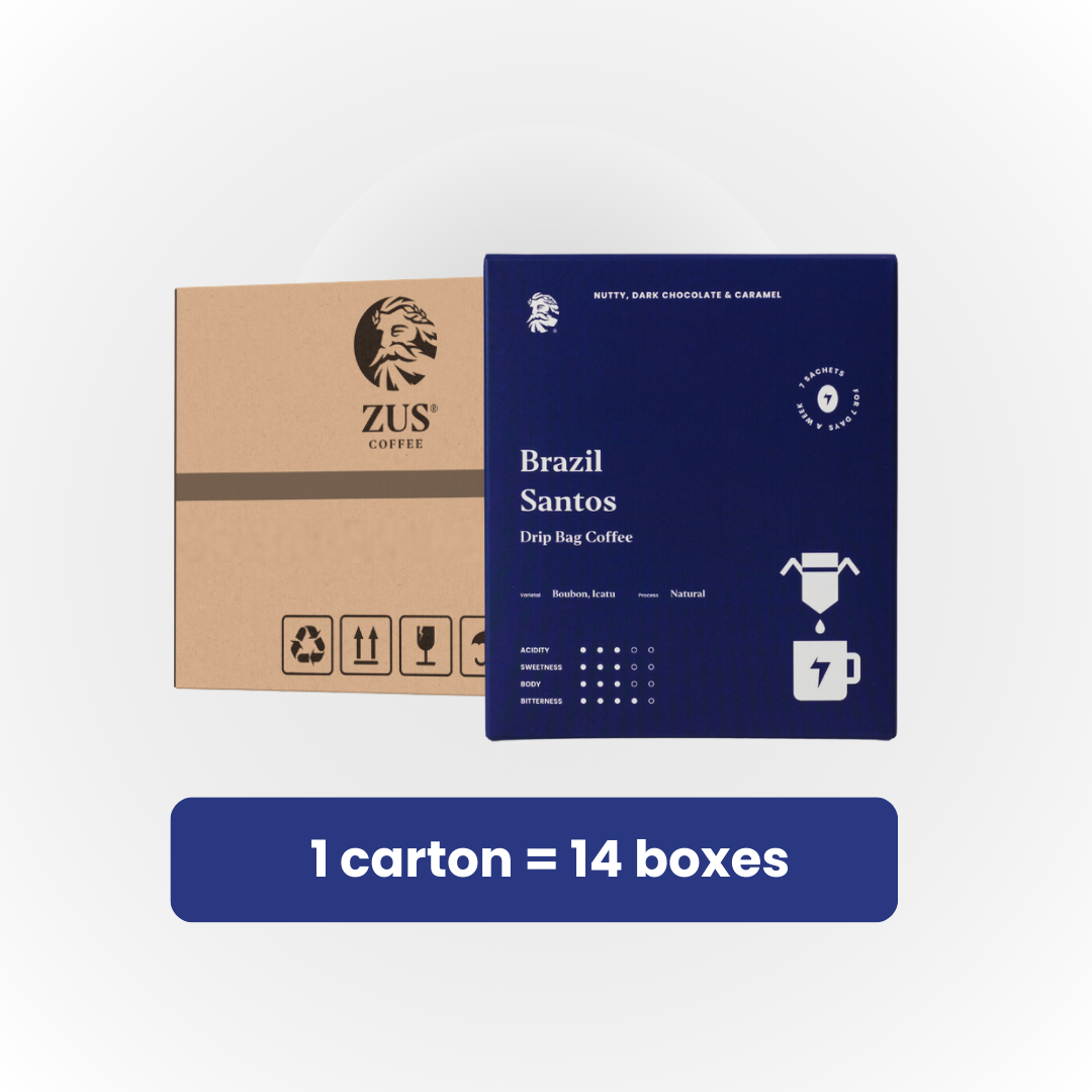 ZUS Drip Bag Coffee - Brazil Santos - 1 carton x 14 boxes