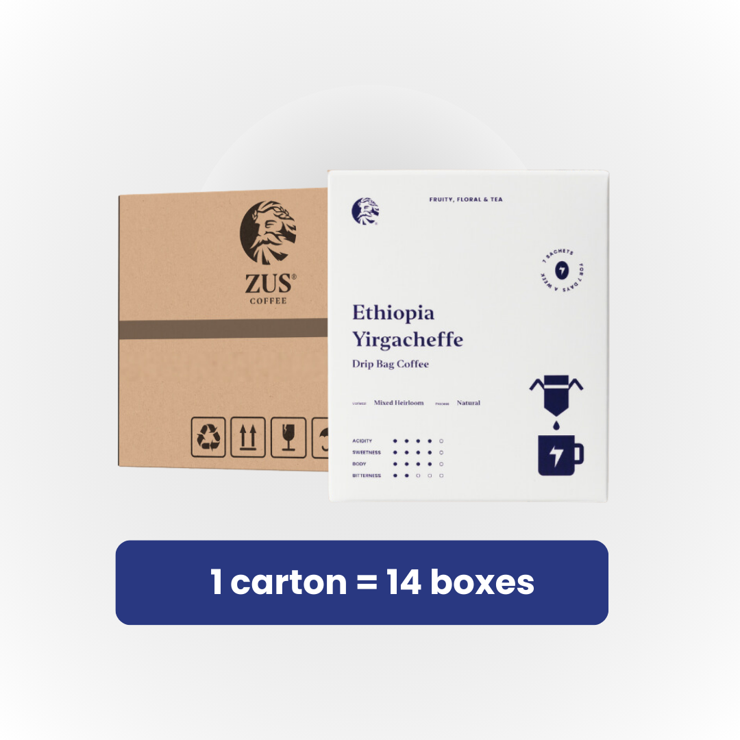 ZUS Drip Bag Coffee - Ethiopia Yirgacheffe - 1 carton x 14 boxes