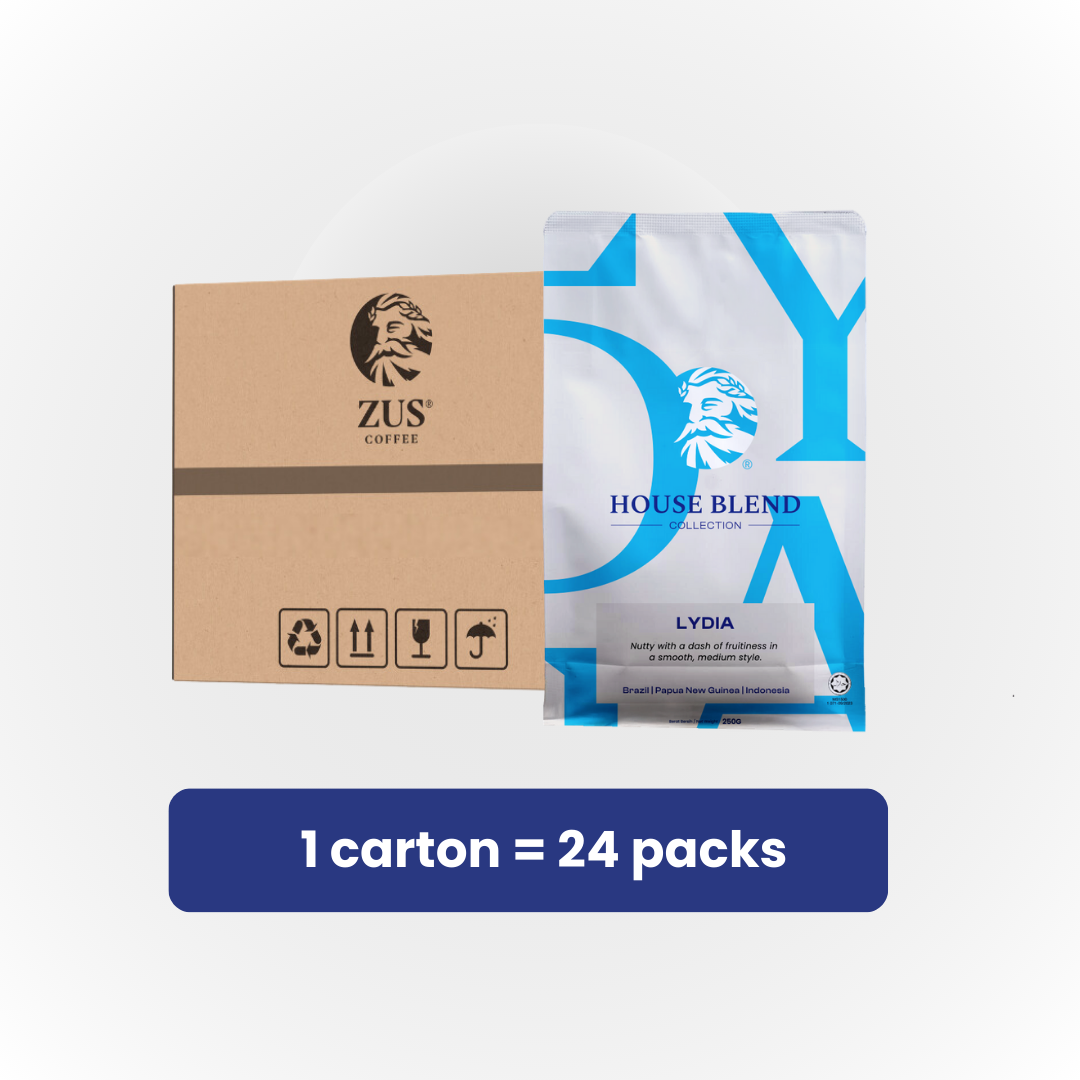 ZUS Signature Roasted Whole Bean Coffee - Lydia Blend - 1 carton x 24 packs